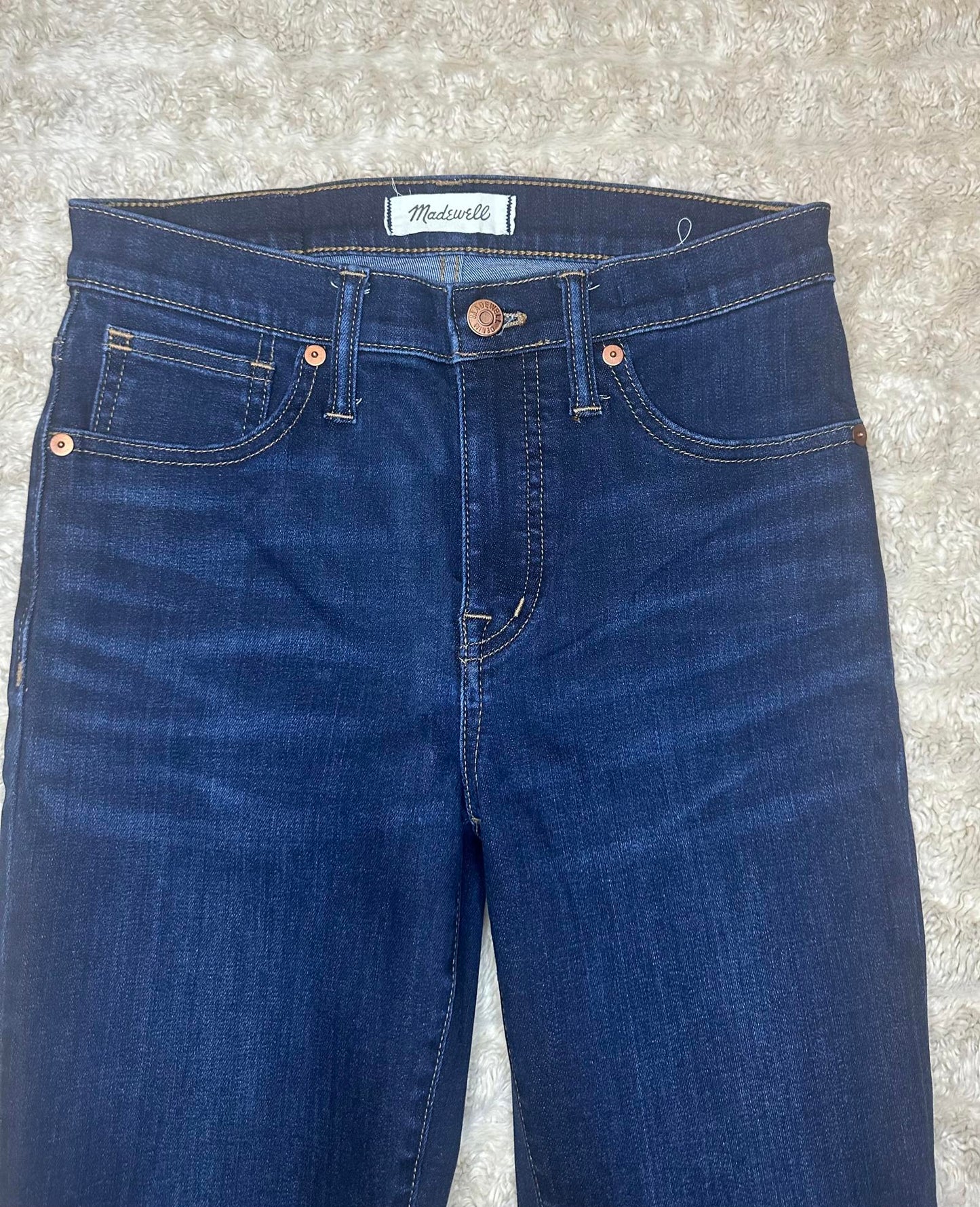 Madewell dark wash 9" Mid-Rise skinny jeans Size 25