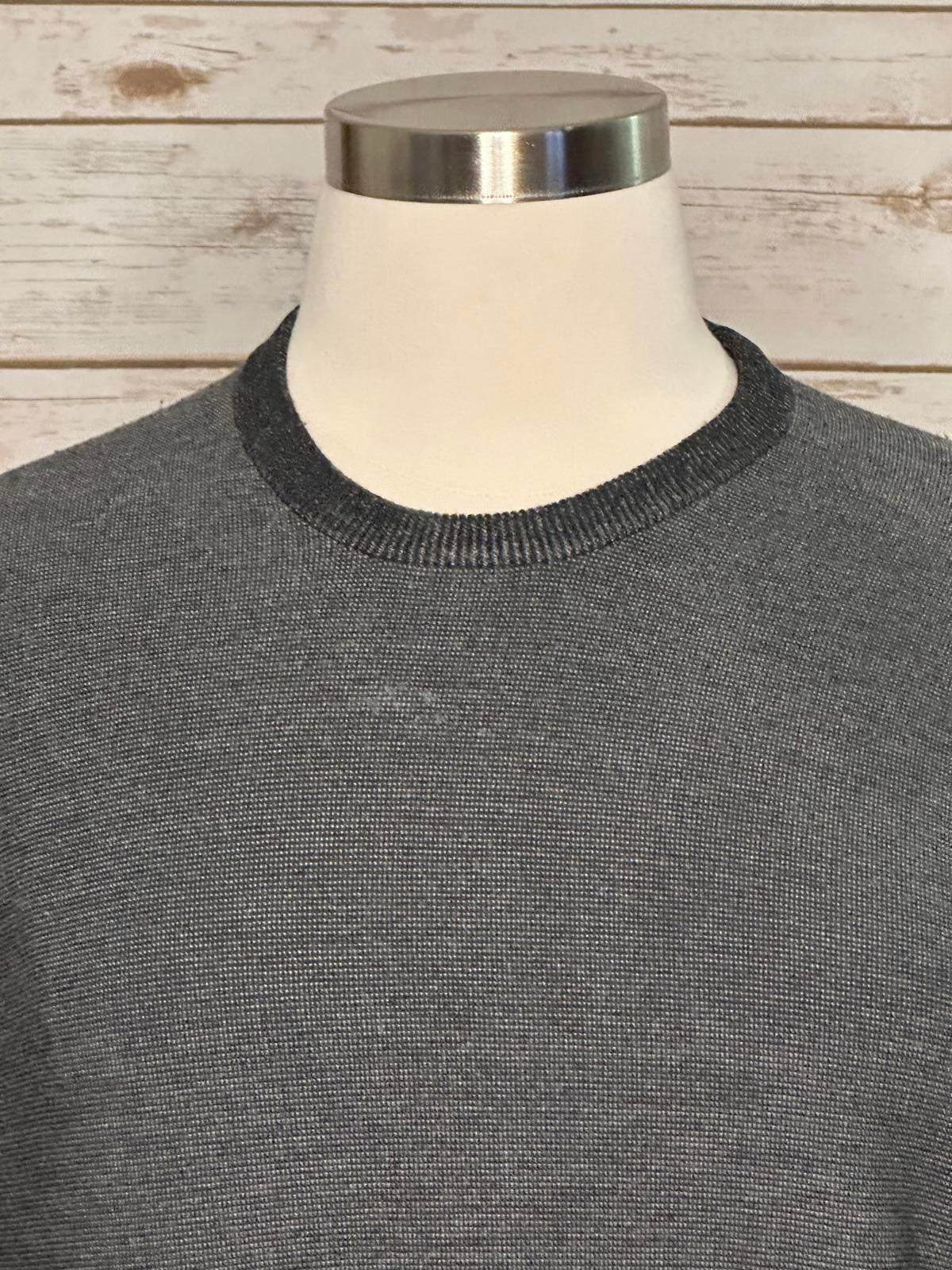 Vince 100% wool grey and black colorblock sweater Size XL