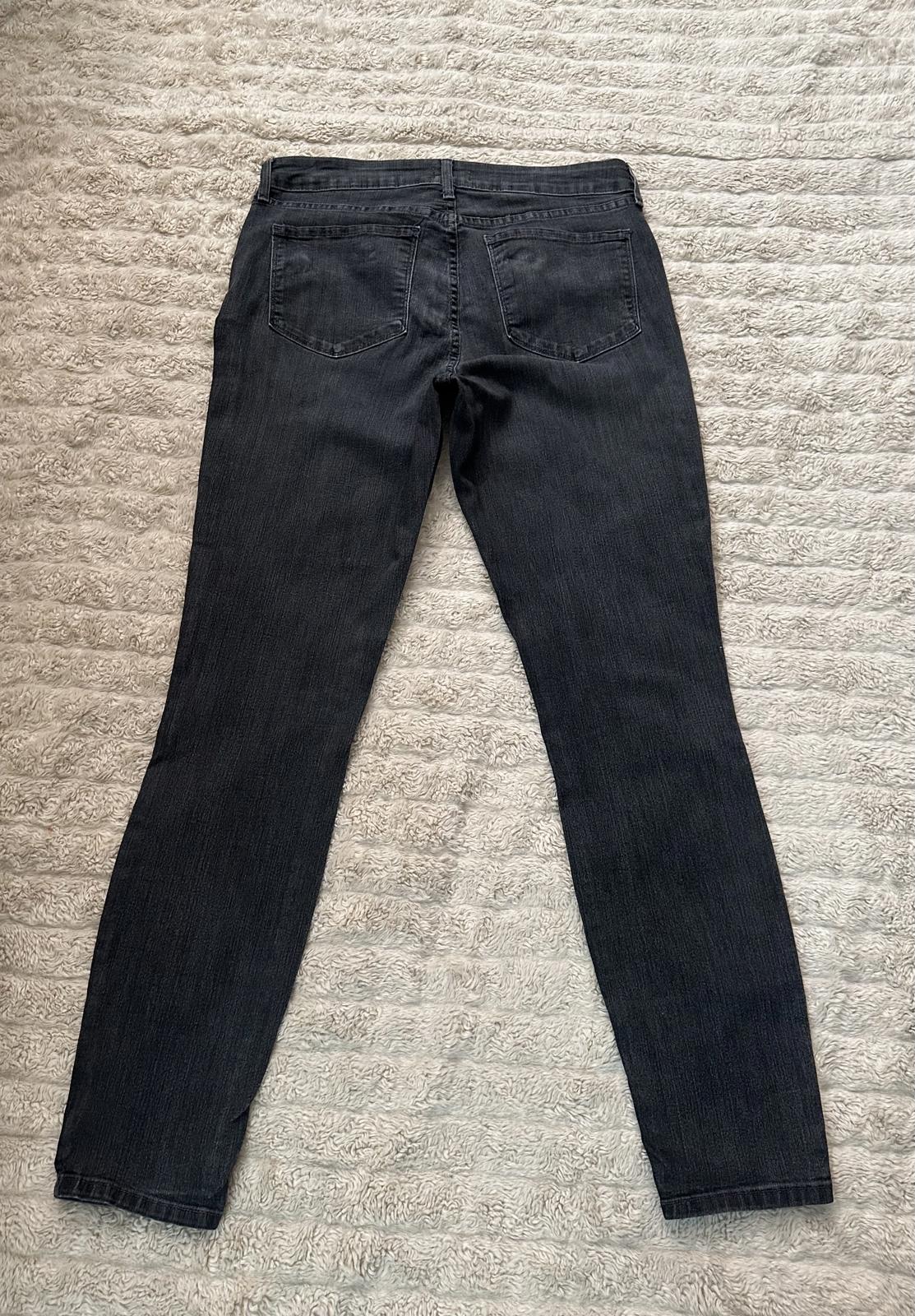NYDJ grey Super Skinny zippered pocket jeans Size 10