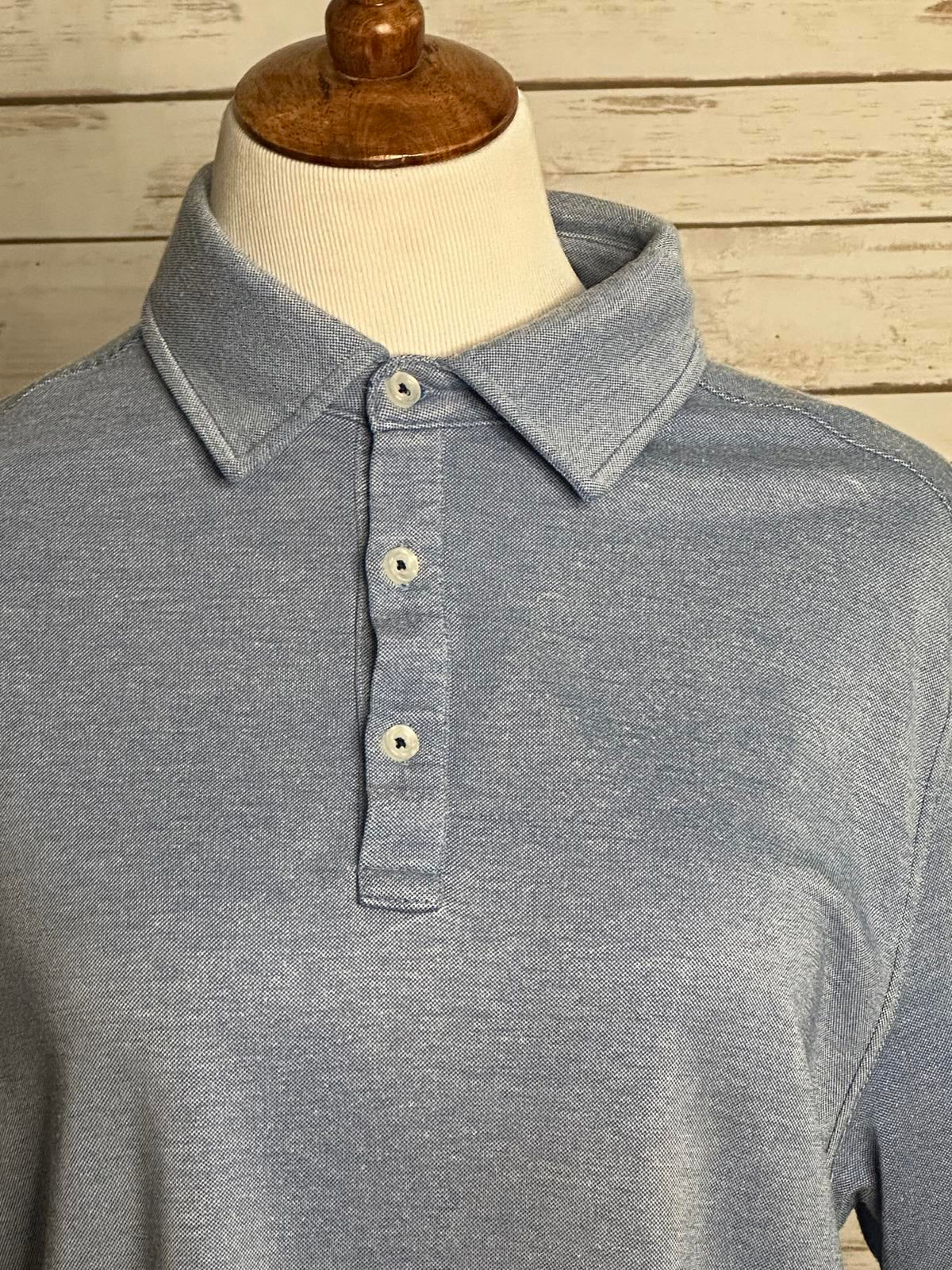 Nat Nast classic denim blue polo shirt Size Medium