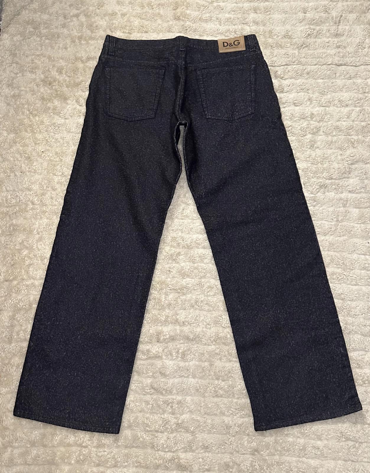 D&G Dolce&Gabbana gray cotton/wool mid-rise straight leg jeans IT 42/US 32