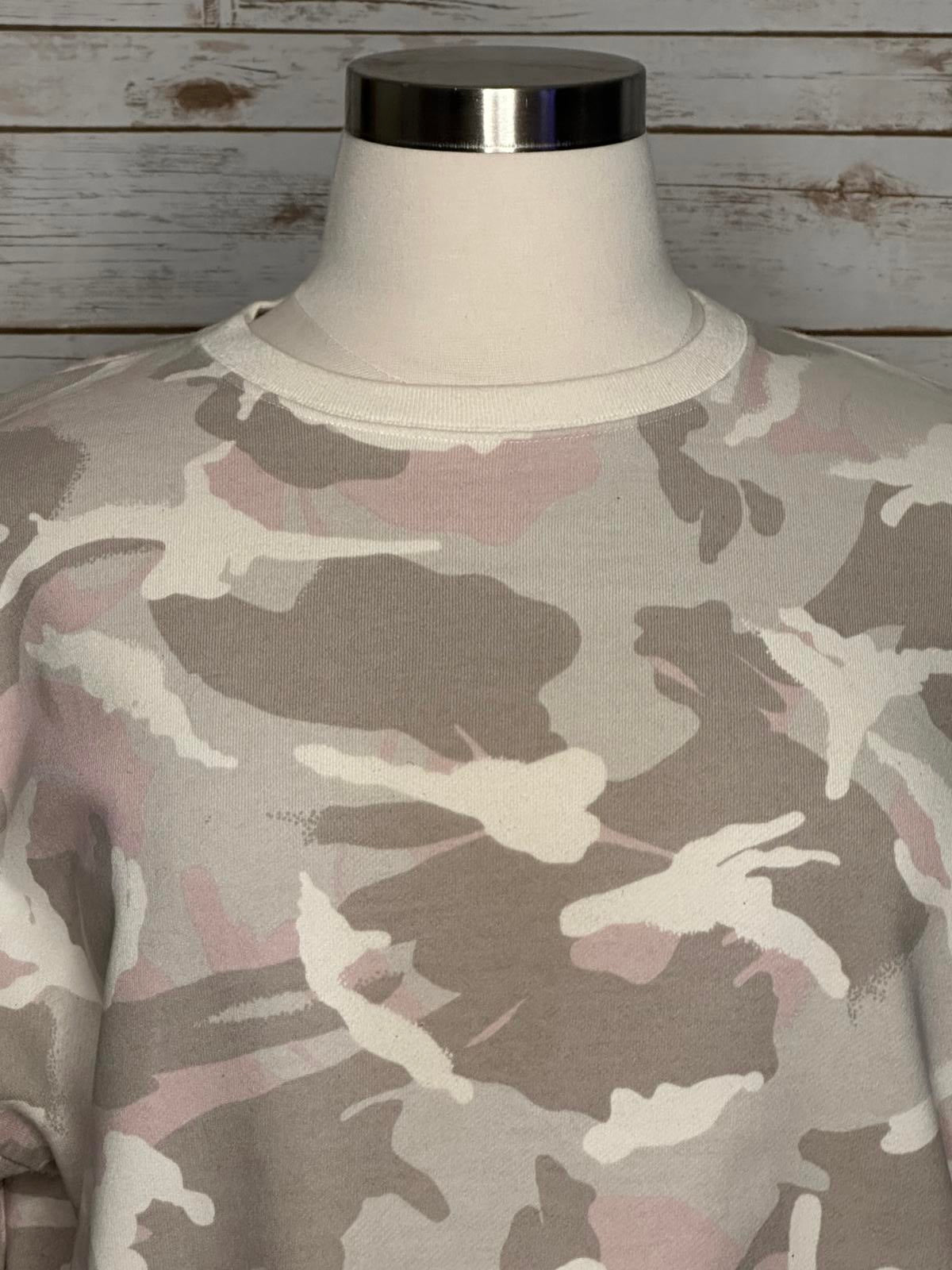 GAP pink and tan camo sweatshirt Size XL