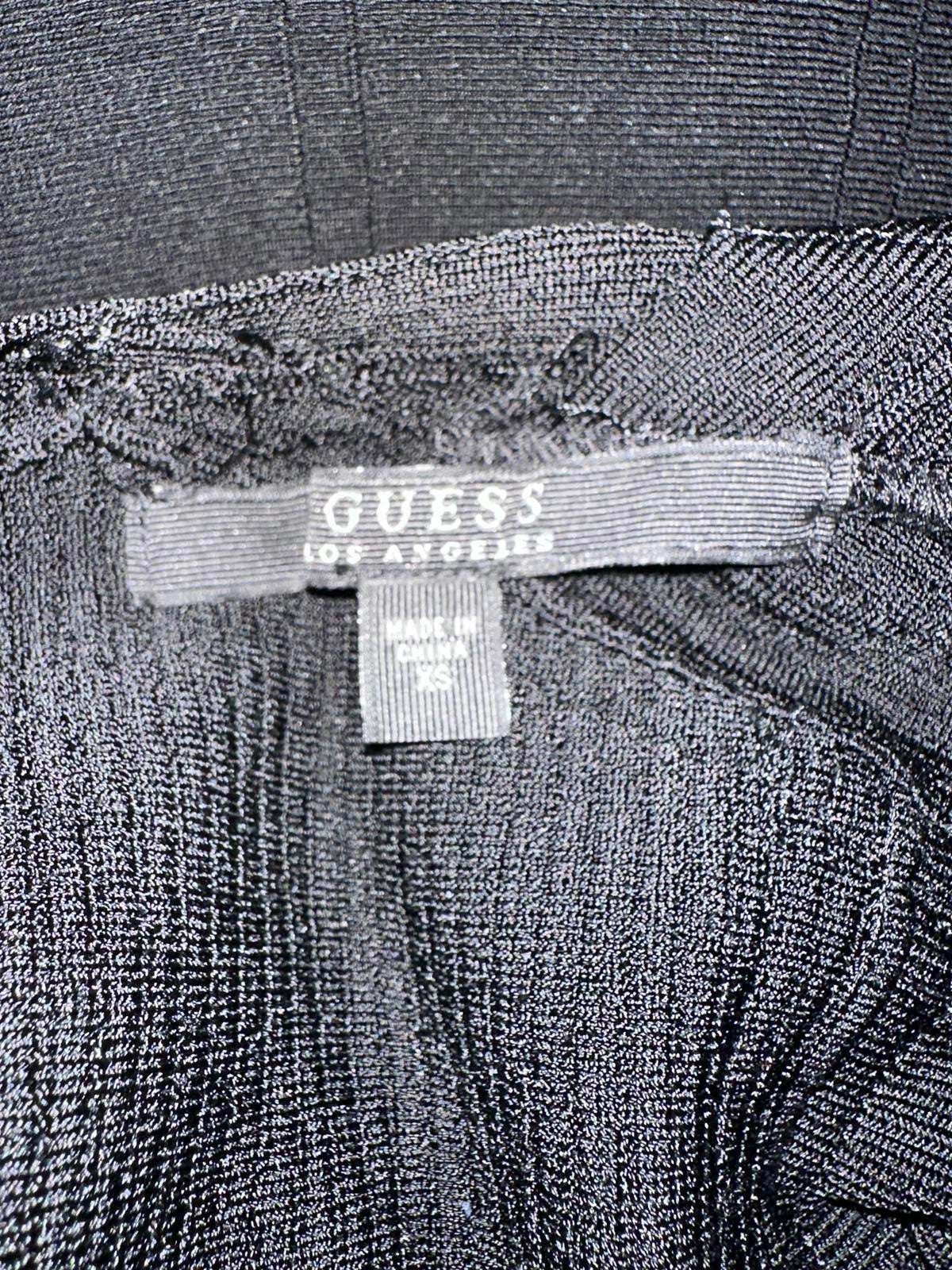 Guess Y2K whimsigoth black V-neck sleeveless bandage cocktail mini dress Size XS
